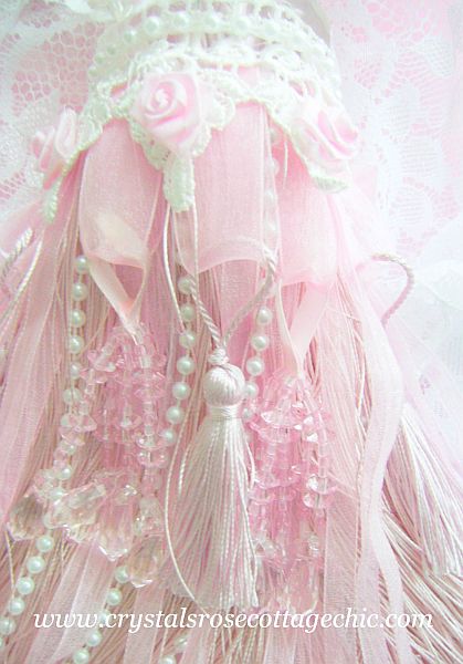 Romantic Pink Crystal Victorian Tassel