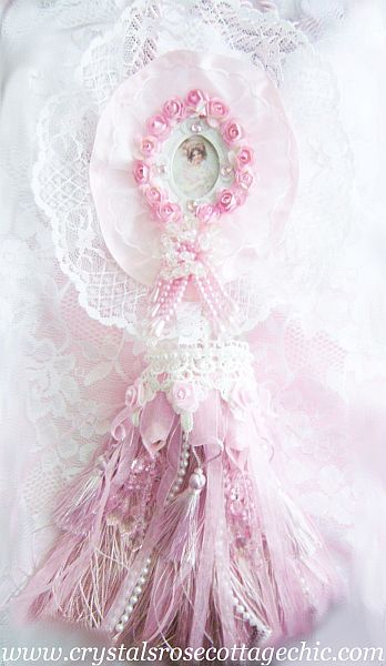 Romantic Pink Crystal Victorian Tassel