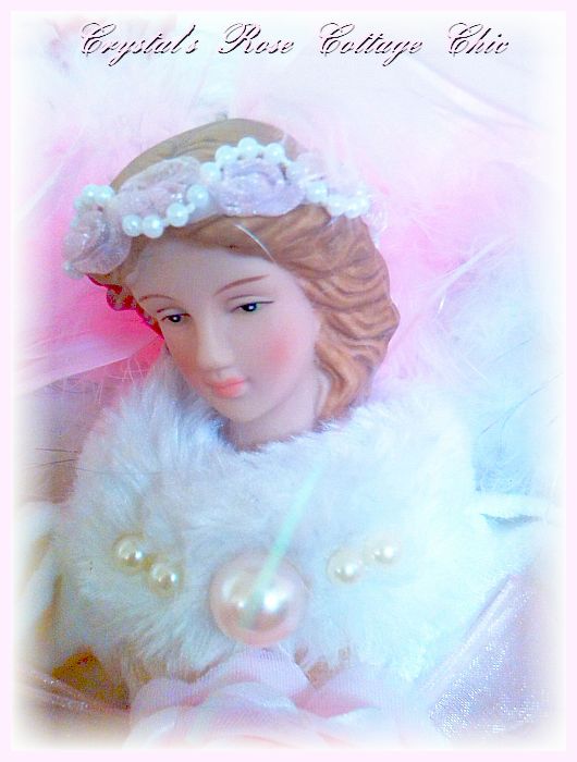 Victorian Pink Lace Angel Tree Topper