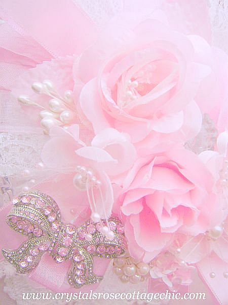 Pink Rose Romantic Bejeweled Candy Dish