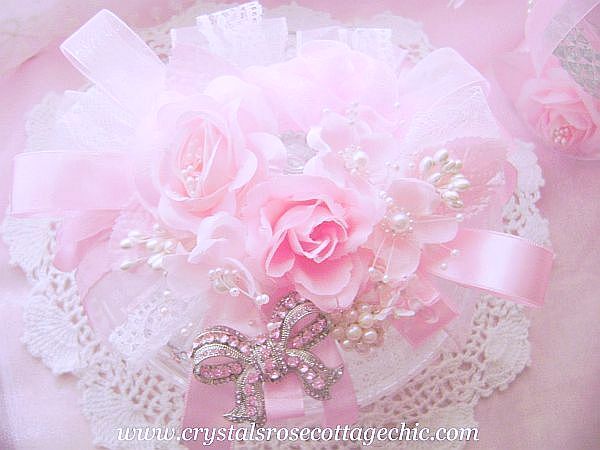 Pink Rose Romantic Bejeweled Candy Dish