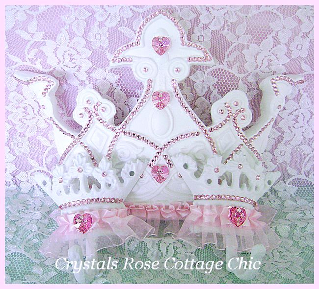 Pink Princess Swarovski Crystal Bed Crown