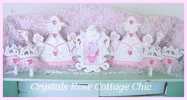 Pink Princess Swarovski Crystal Bed Crown