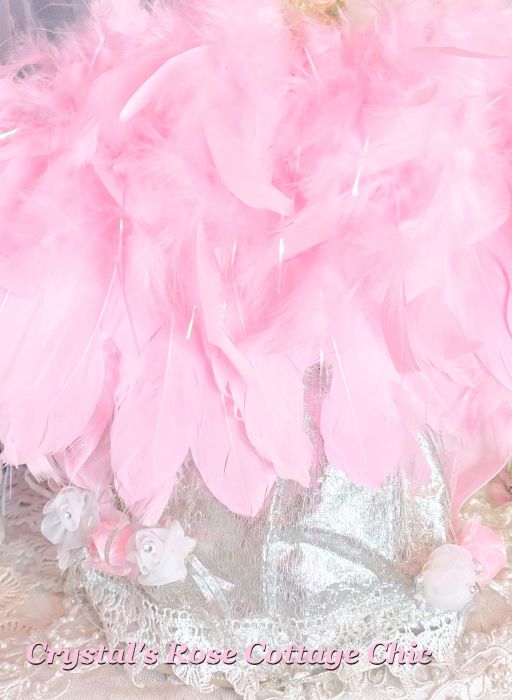 Beautiful Pink Ruffles and Roses Angel Topper