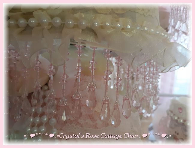 Shabby Chic Roses & Vintage Lace Lamp...On Hold