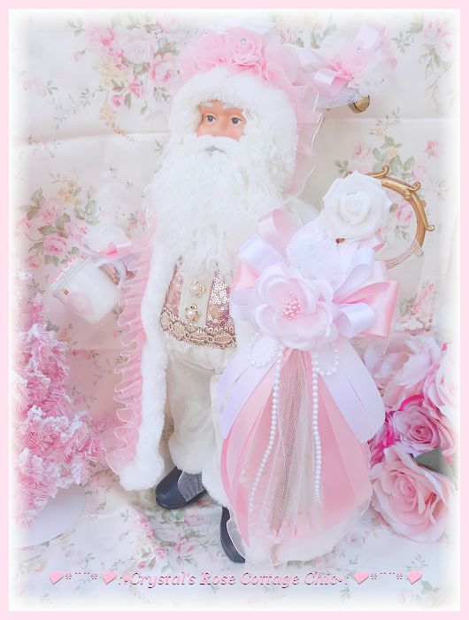 Pink Standing Santa with Marshmallow Joy Mug