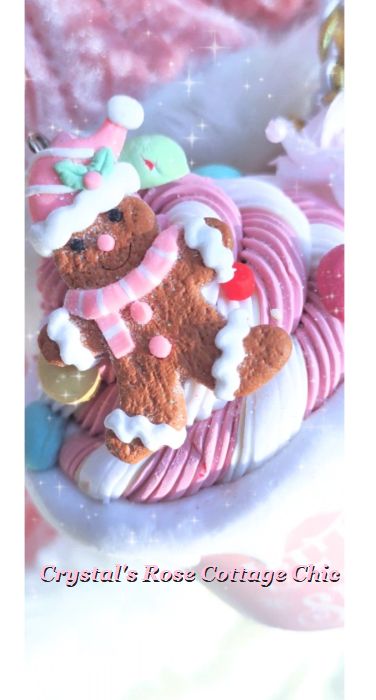 pink gingerbreadman cocoa mug