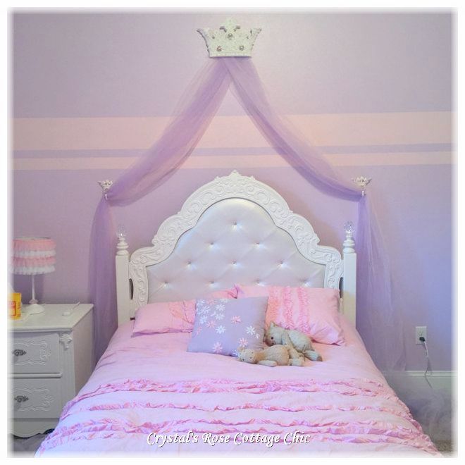 Complete Princess Bed Crown Canopy Set...Color choices