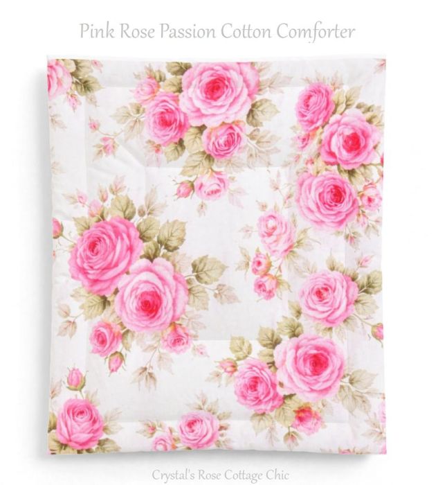 Pink Rose Passion Comforter or Duvet Set