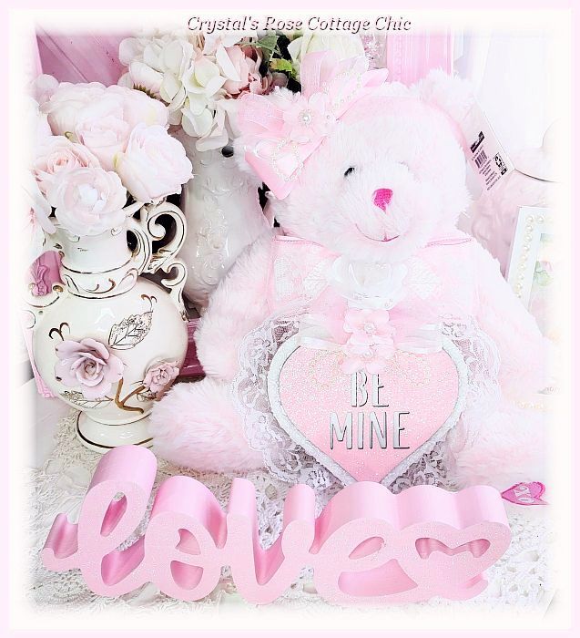 Pink Heart "Be Mine" Valentine's Day Bear..FREE SHIPPING