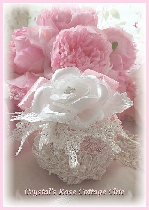 Set of 3 Shabby Chic Pink Teacup Pumpkins