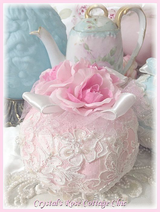 Pink roses and lace pumpkin