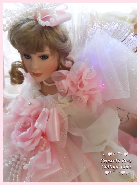 Stunning Pink Rose Fiber Optic Wing Angel