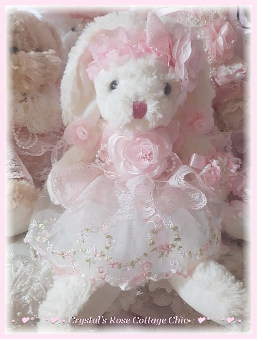 Sweet Pink Rose Bunny