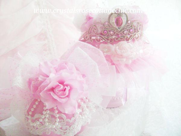 Romantic Beaded Lace Pink Pumpkin