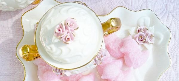 Romantic Pink Rose Sugar Bowl
