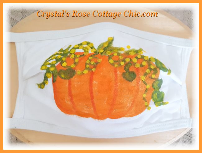 Pumpkin Face Mask....Adult or Child Sizes...Free Shipping