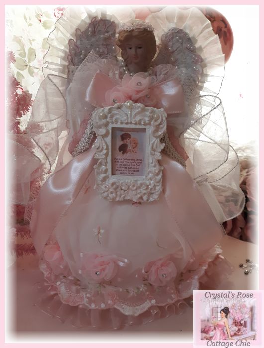 Pretty Pink Memory Remembrance Angel Tree Topper