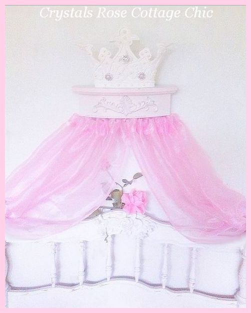 Romantic French Pink Princess Bed Crown...Color Choices