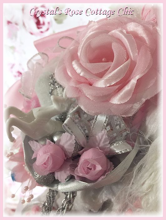 Pink and White Rose Santa 20"