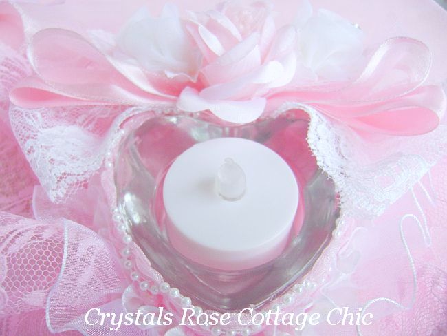 Romantic Pink Heart Tealight Candle Holders