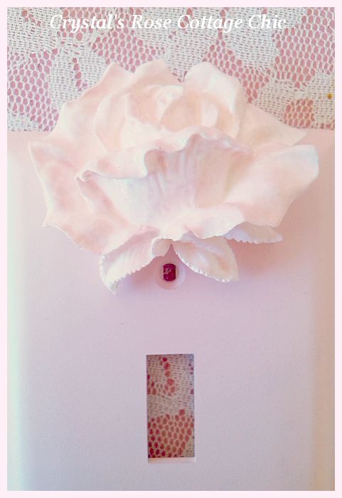 Single Pink Rose Wall Plate....Color and Size Options