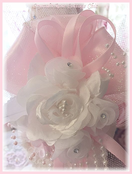 Shabby Chic Pink Santa with Lace