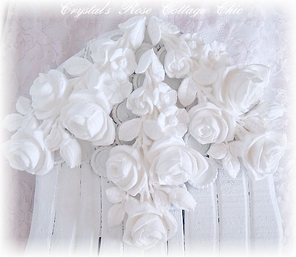 Shabby Chic Rose Wings..Color Choices
