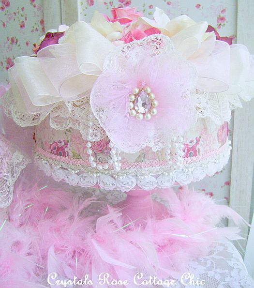 Shabby Victorian Rose Decorative Hat Box