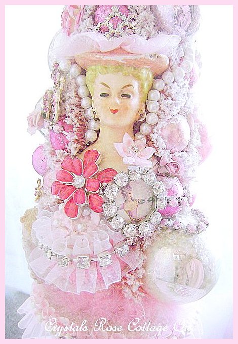 Vintage Diva Princess Pink Bottle Brush Tree