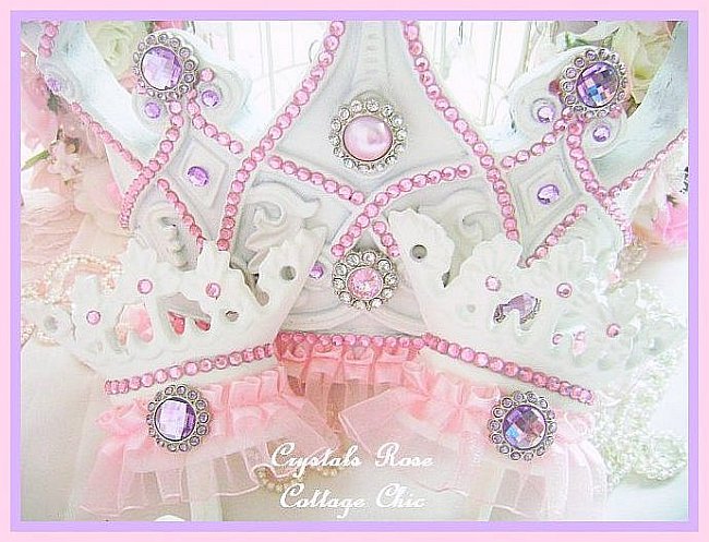Lilac and Pink Princess Bed Crown Set