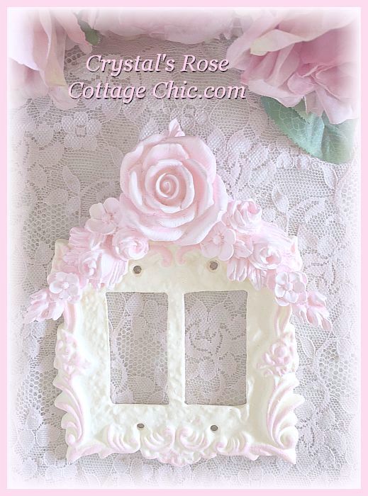 Floral Rose Swag Double Rocker Switchplate....Color Choices