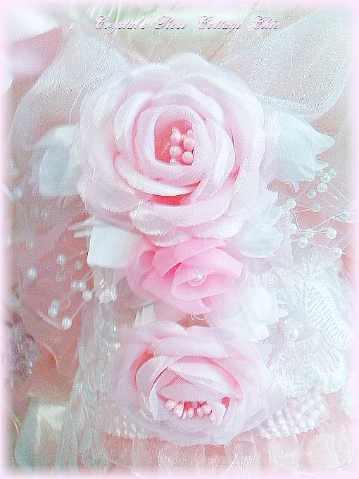 Sweet Pink Roses and Ruffles Angel Tree Topper