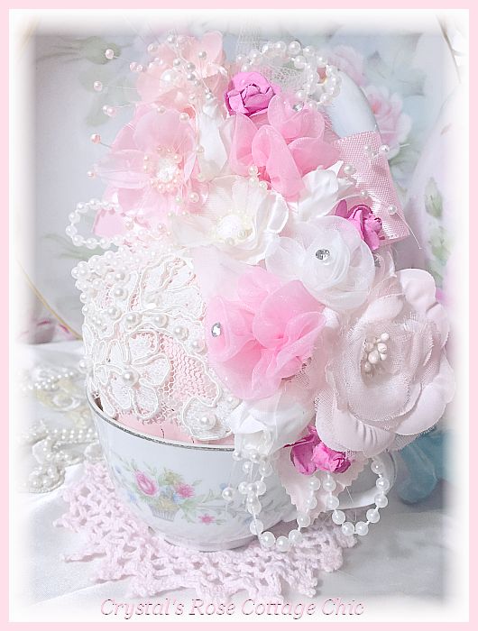 Shabby Chic Teacup Pumpkin Set