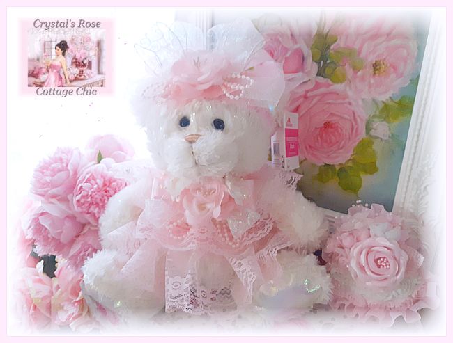 Pink Lace Love Bear
