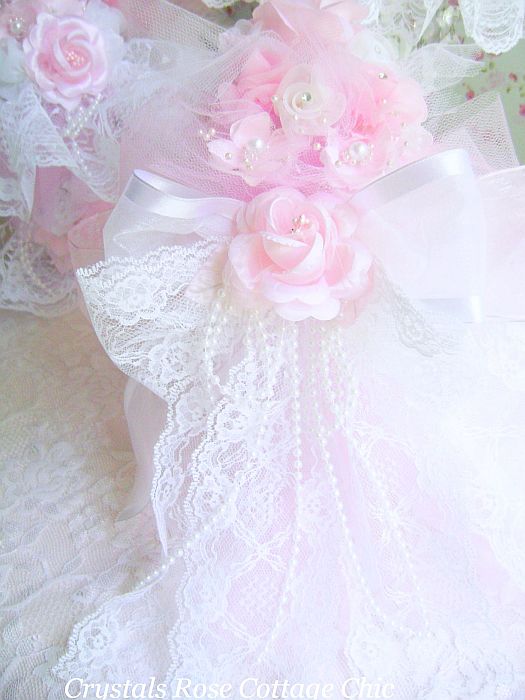 Shabby Pink Rose Victorian Boot