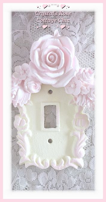 Floral Rose Swag Single Toggle Switch Plate...Color Choices