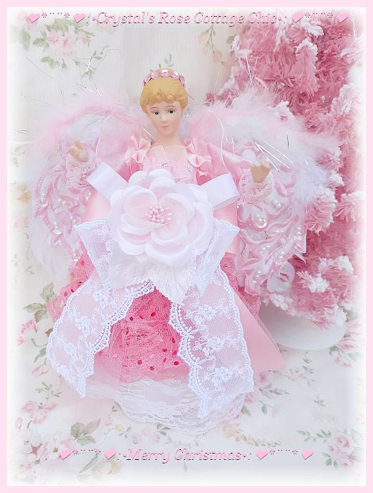 Petite Pink Angel Tree Topper...Free Shipping