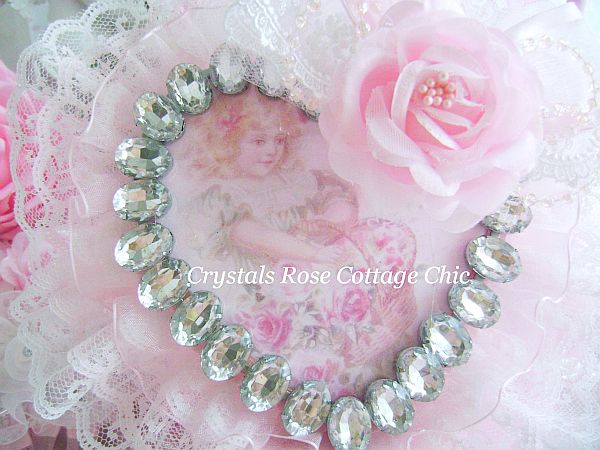 Framed Victorian Girl with Roses