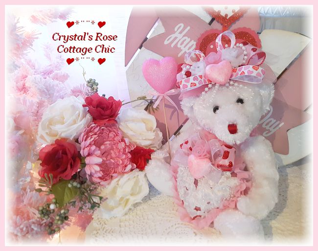 Lovely Pink Hearts Valentine's Day Bear