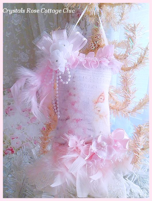 Victorian Girl with Pink Tree Ornament