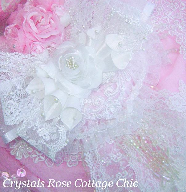 Luxury Victorian  Pink Satin Heart