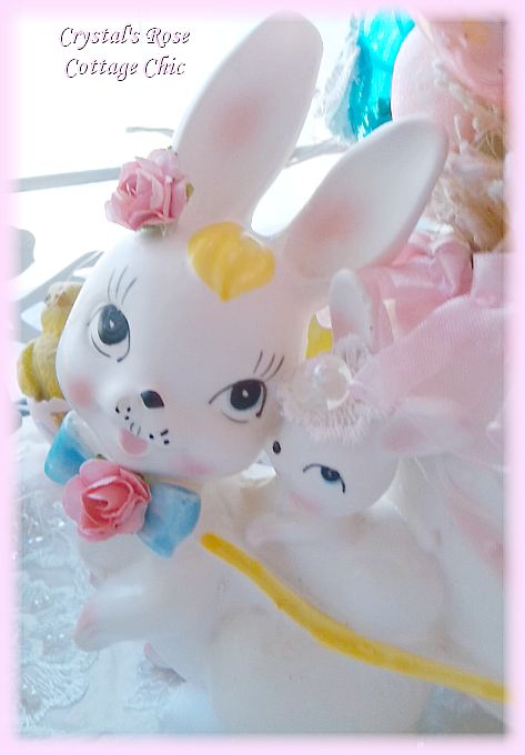 Vintage Easter Bunny Bottle Brush Tree