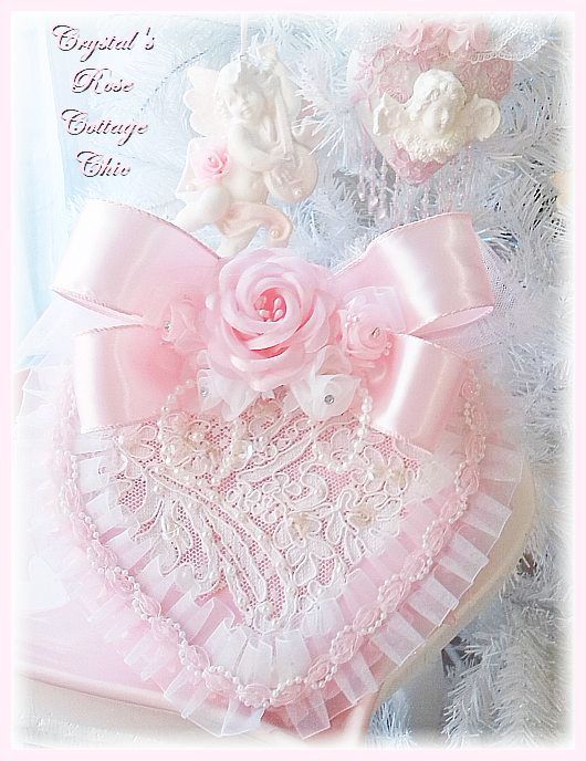 Vintage Lace Pink Valentines Day Heart Box