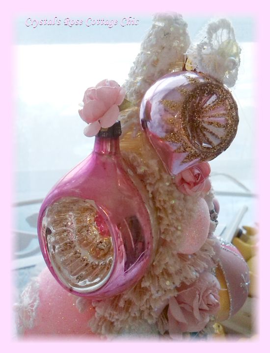 Vintage Easter Bunny Bottle Brush Tree