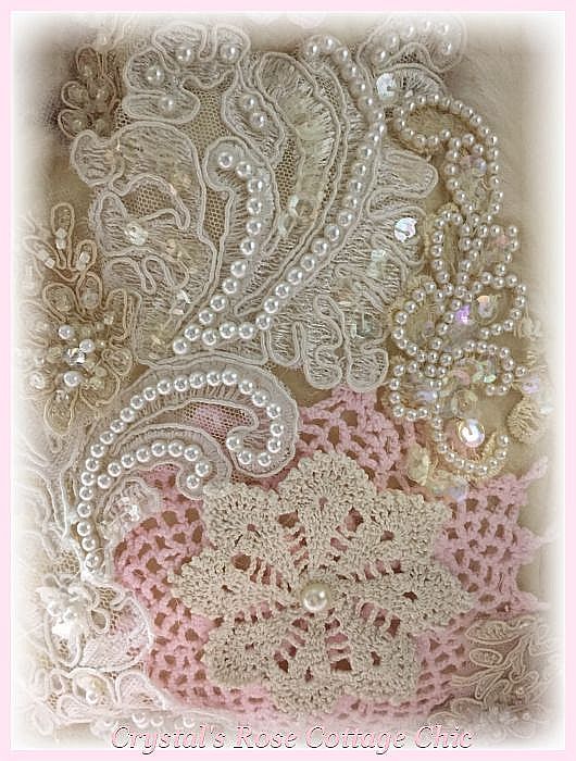 Roses & Vintage Lace Santa Tree Topper