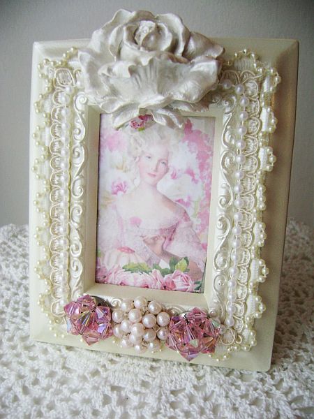 Ivory Rose Pearl Marie Antoinette framed