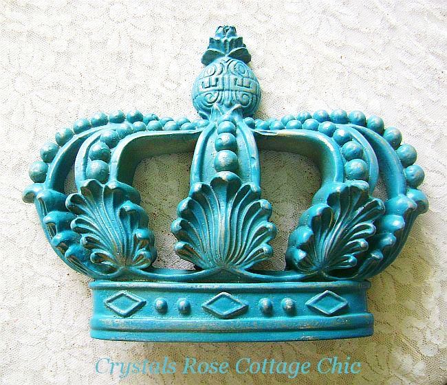 Distressed Turquoise Bella Baroque Crown