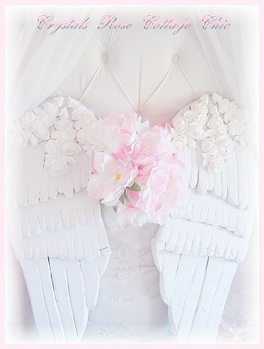 Shabby Chic Rose Wings..Color Choices