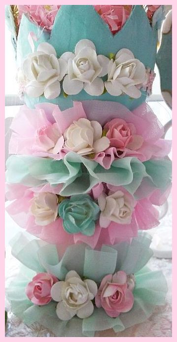 Vintage Charm,Easter Chick with Ruffles and Roses